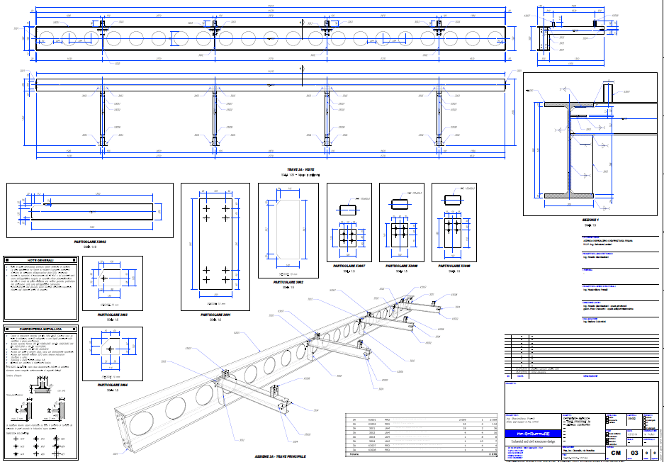 Progettazione strutturale con sketchup: tavola del progetto esecutivo