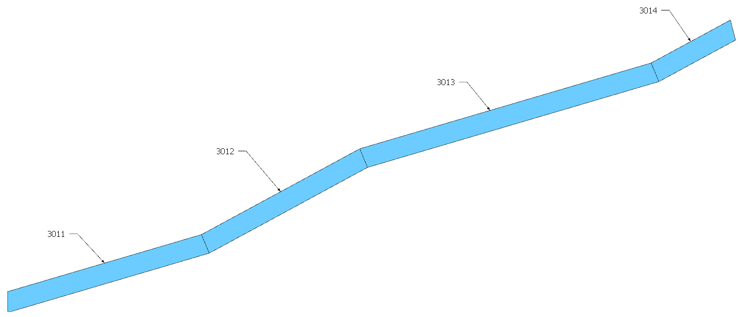 Figura 5 - Sviluppo dei piatti esterni della rampa 2.