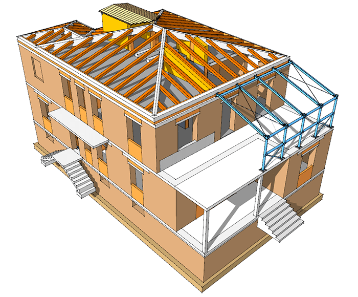 Figura 2 - Uso di Sketchup per gli interventi su strutture esistenti